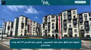 شروط حجز شقق سكن لكل المصريين.. وفرص حجز أكثر من 113 ألف وحدة متاحة الآن